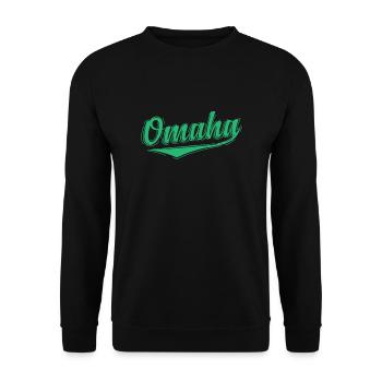 Omaha Nebraska City in the United States - Unisex Sweatshirt - black - Front - Alina (178cm) & Michal (187cm)