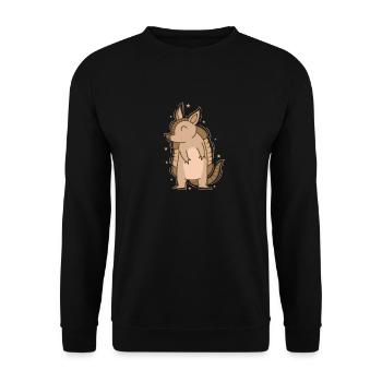 friendly armadillo - Unisex Sweatshirt - black - Front - Alina (178cm) & Michal (187cm)