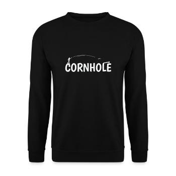 Cornhole Game Leisure Hobby - Unisex Sweatshirt - black - Front - Alina (178cm) & Michal (187cm)