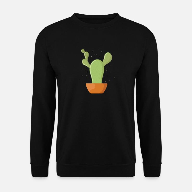 Gartenarbeit kleiner Kaktus - Unisex Pullover - Schwarz