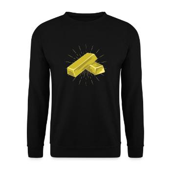 Barren aus Aurum Wertanlage - Unisex Pullover - Schwarz - Vorne - Alina (178cm) & Michal (187cm)