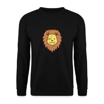 Africa Lion Predator King - Unisex Sweatshirt - black - Front - Alina (178cm) & Michal (187cm)