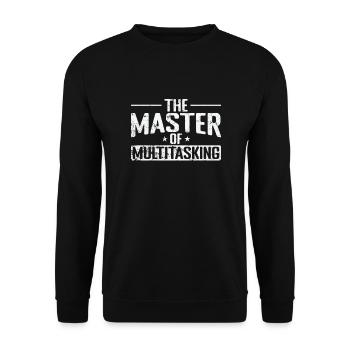 The Master of Multitasking - Unisex Pullover - Schwarz - Vorne - Alina (178cm) & Michal (187cm)