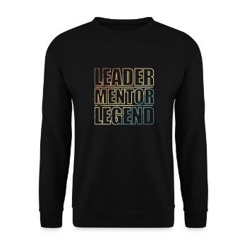 Leader, mentor, légende - Sweat-shirt Unisexe - noir - Devant - Alina (178cm) & Michal (187cm)