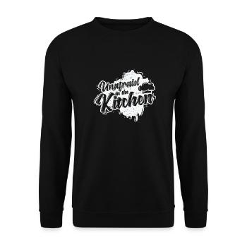 unafraid in the Kitchen - Unisex Sweatshirt - black - Front - Alina (178cm) & Michal (187cm)