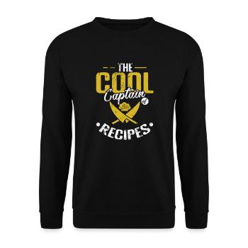 The Cool Captain of Recipes - Unisex Sweatshirt - black - Front - Alina (178cm) & Michal (187cm)