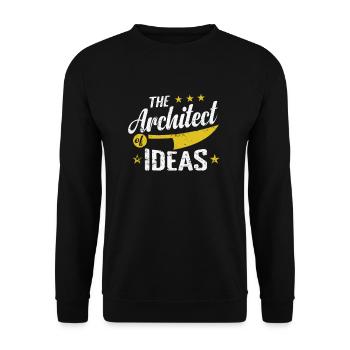 The Architect of Ideas - Unisex Sweatshirt - black - Front - Alina (178cm) & Michal (187cm)