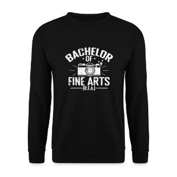 Bachelor of Fine Arts Bildende Künste - Unisex Sweatshirt - black - Front - Alina (178cm) & Michal (187cm)