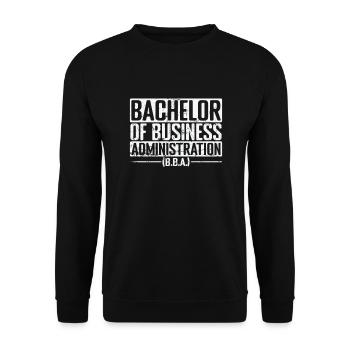 Bachelor of Business Administration Unternehmensfü - Unisex Sweatshirt - black - Front - Alina (178cm) & Michal (187cm)