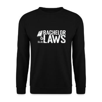 Baccalauréat en droit en études de droit - Sweat-shirt Unisexe - noir - Devant - Alina (178cm) & Michal (187cm)