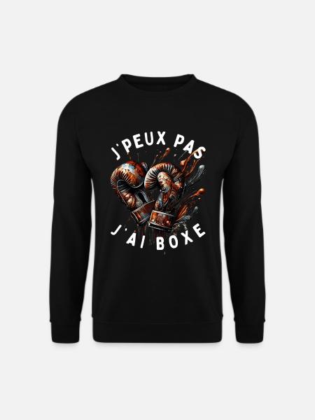 J'peux Pas, J'ai Boxe B - Sweat-shirt Unisexe - noir