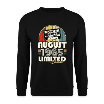 Legendary since August 1965 vintage birthday - Unisex Sweatshirt - black - Front - Alina (178cm) & Michal (187cm)