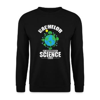 Bachelor of Environmental Science Umweltschutz - Unisex Pullover - Schwarz - Vorne - Alina (178cm) & Michal (187cm)