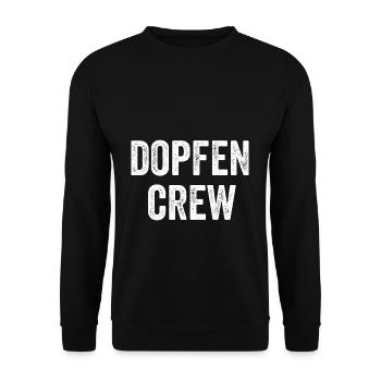 Dopfen Crew Dutch Oven - Unisex Pullover - Schwarz - Vorne - Alina (178cm) & Michal (187cm)