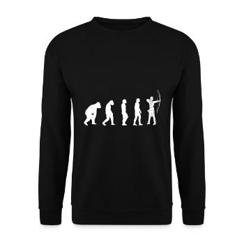 Schießsport Bogen schießen Evolution Bogenschießen - Unisex Pullover - Schwarz - Vorne - Alina (178cm) & Michal (187cm)
