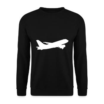 Avion - Sweat-shirt Unisexe - noir - Devant - Alina (178cm) & Michal (187cm)
