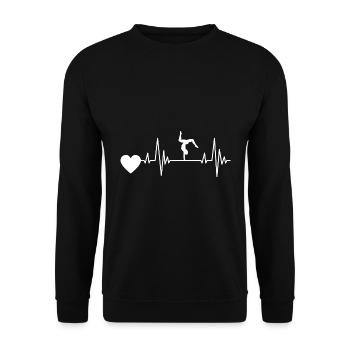 Gymnastics Pulse Sports Teacher Floor Gymnastics ECG Gymnast - Unisex Sweatshirt - black - Front - Alina (178cm) & Michal (187cm)