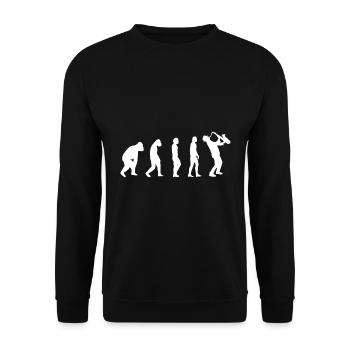 Saxophone Musique Instrument Evolution Saxophoniste - Sweat-shirt Unisexe - noir - Devant - Alina (178cm) & Michal (187cm)