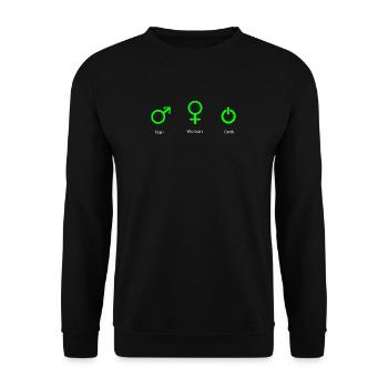Geek - Sweat-shirt Unisexe - noir - Devant - Alina (178cm) & Michal (187cm)