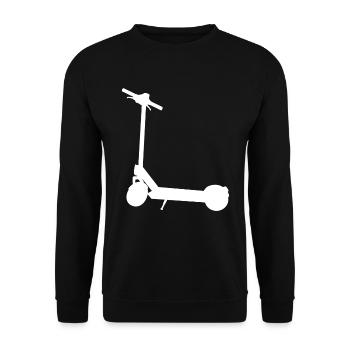 E Scooter Electric Scooter - Unisex Sweatshirt - black - Front - Alina (178cm) & Michal (187cm)