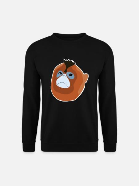 Stump-nosed monkey monkey monkey species - Unisex Sweatshirt - black