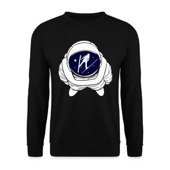 Saut à ski Astronaute Sauteur à ski Tout le vol à ski - Sweat-shirt Unisexe - noir - Devant - Alina (178cm) & Michal (187cm)