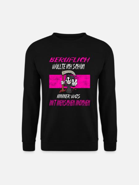 Beruflich Sensenmann - Unisex Pullover - Schwarz
