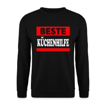 Beste Küchenhilfe - Unisex Pullover - Schwarz - Vorne - Alina (178cm) & Michal (187cm)