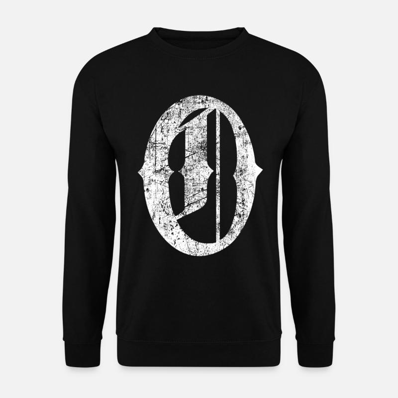 Tshirt alphabet initiale O - Sweat-shirt Unisexe - noir