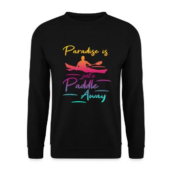 Kayak Canoe Paddle Paddle Boat - Unisex Sweatshirt - black - Front - Alina (178cm) & Michal (187cm)