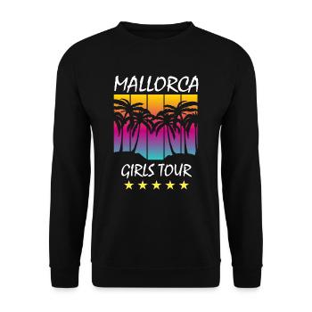 Mallorca Girls Tour - Unisex Pullover - Schwarz - Vorne - Alina (178cm) & Michal (187cm)