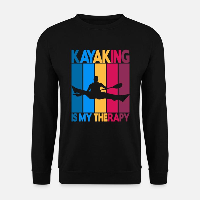 Kayaking is my Therapy - Unisex Sweatshirt - black