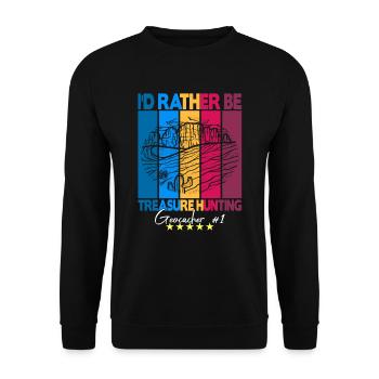 Geocaching Geocacher Dicton - Sweat-shirt Unisexe - noir - Devant - Alina (178cm) & Michal (187cm)
