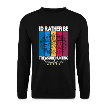 Geocaching Geocacher Dicton - Sweat-shirt Unisexe - noir - Devant - Alina (178cm) & Michal (187cm)