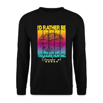 Geocaching Geocacher Dicton - Sweat-shirt Unisexe - noir - Devant - Alina (178cm) & Michal (187cm)