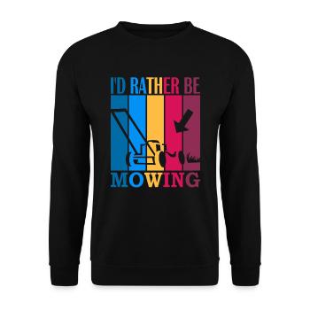 I'd rather be mowing - Unisex Pullover - Schwarz - Vorne - Alina (178cm) & Michal (187cm)