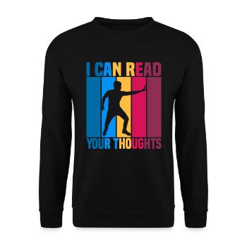 I Can Read Your Thoughts - Unisex Pullover - Schwarz - Vorne - Alina (178cm) & Michal (187cm)