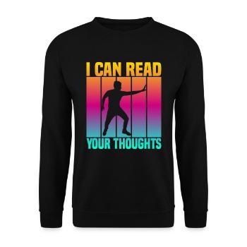 I Can Read Your Thoughts - Unisex Pullover - Schwarz - Vorne - Alina (178cm) & Michal (187cm)