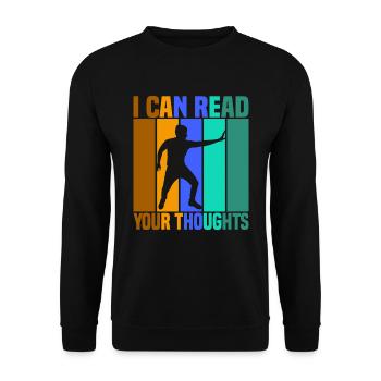 I Can Read Your Thoughts - Unisex Pullover - Schwarz - Vorne - Alina (178cm) & Michal (187cm)