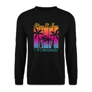 Playa El Aqua Venezuela - Unisex Sweatshirt - black - Front - Alina (178cm) & Michal (187cm)