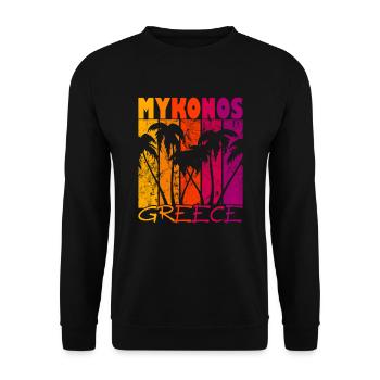 Mykonos Grèce Coucher de soleil - Sweat-shirt Unisexe - noir - Devant - Alina (178cm) & Michal (187cm)