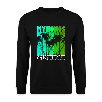 Mykonos Grèce Coucher de soleil - Sweat-shirt Unisexe - noir - Devant - Alina (178cm) & Michal (187cm)