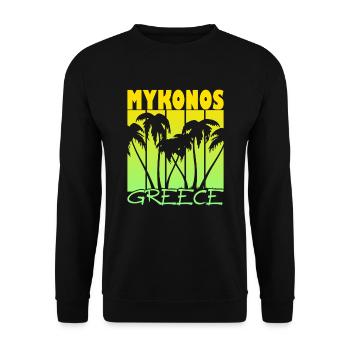 Mykonos Grèce Coucher de soleil - Sweat-shirt Unisexe - noir - Devant - Alina (178cm) & Michal (187cm)