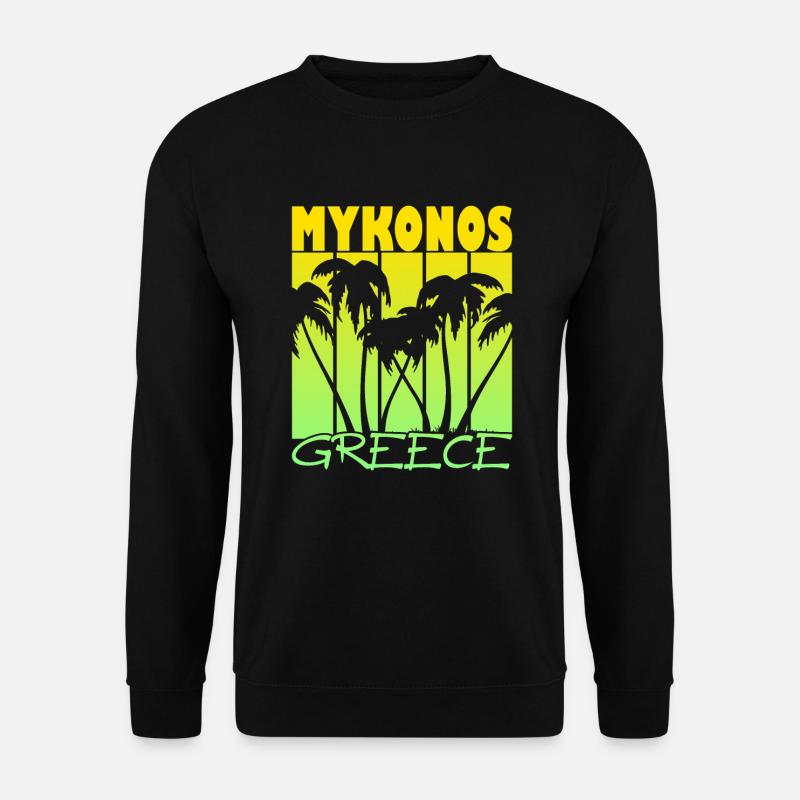 Mykonos Greece Sunset - Unisex Sweatshirt - black