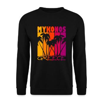 Mykonos Grèce Coucher de soleil - Sweat-shirt Unisexe - noir - Devant - Alina (178cm) & Michal (187cm)