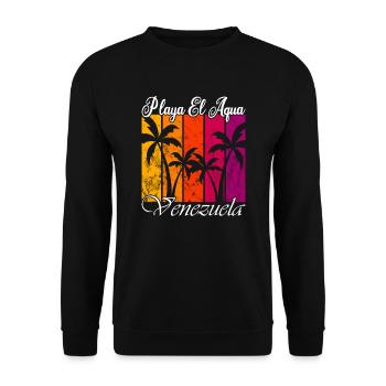 Playa El Aqua Venezuela - Unisex Sweatshirt - black - Front - Alina (178cm) & Michal (187cm)