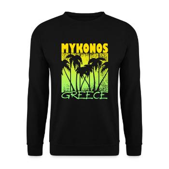 Mykonos Grèce Coucher de soleil - Sweat-shirt Unisexe - noir - Devant - Alina (178cm) & Michal (187cm)