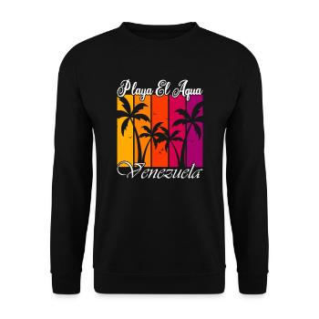 Playa El Aqua Venezuela - Unisex Sweatshirt - black - Front - Alina (178cm) & Michal (187cm)