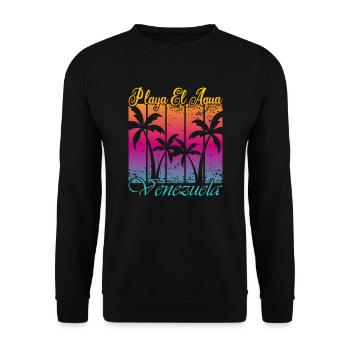 Playa El Aqua Venezuela - Unisex Sweatshirt - black - Front - Alina (178cm) & Michal (187cm)