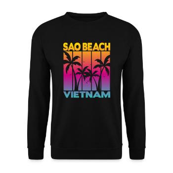 Sao Beach Vietnam - Unisex Pullover - Schwarz - Vorne - Alina (178cm) & Michal (187cm)